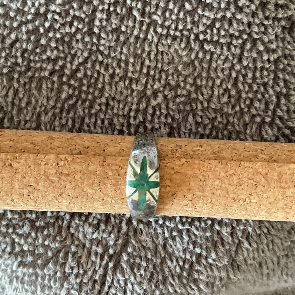 Turquoise Star Silver Ring - image 1